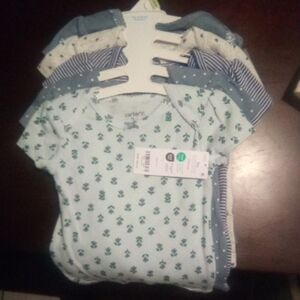Carter's Baby Bodysuit Set - Blue and White